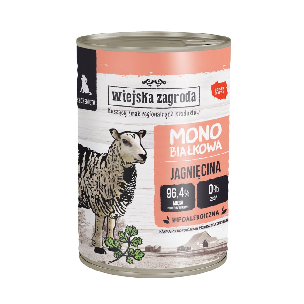 Karma SZCZENIAK MONO Wiejska Zagroda 12x400g MIX